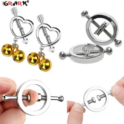 1 Pair Stainless Steel Metal Nipple Clamps Breast Clip Slave Chest Stimulator Adult Games Erotic Product BDSM Sex Toys For Women