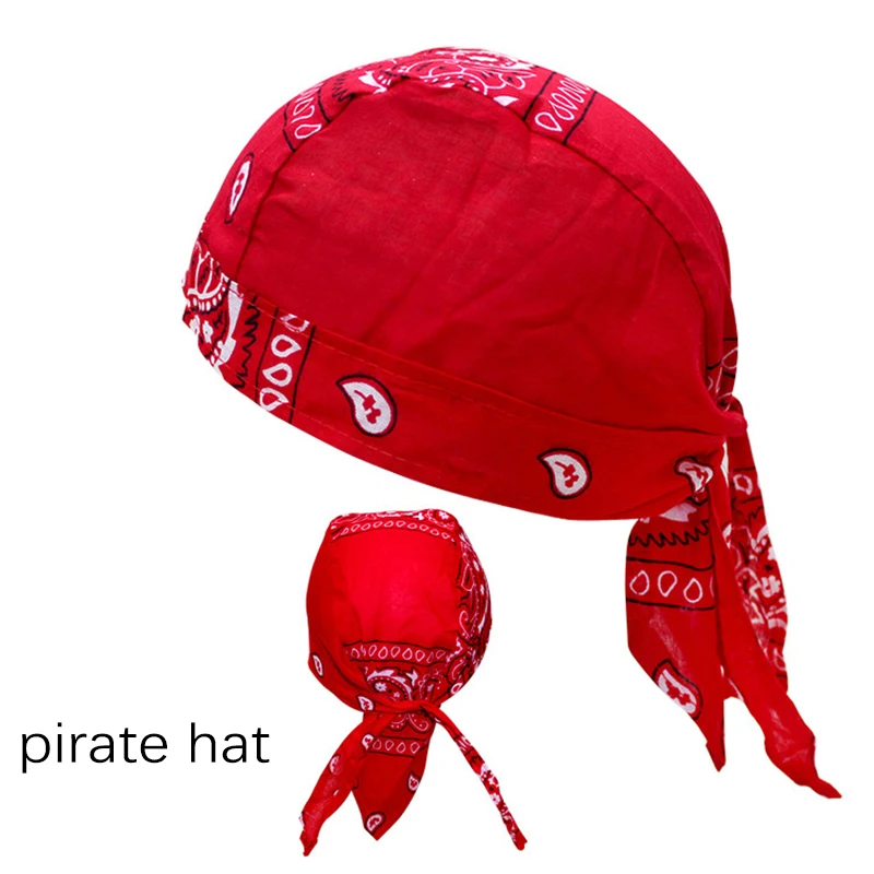 Fashion Pirate Cap Men Cotton Printed Sun Protection Cycling Summer Bandana Cashew Women Hat Spring Hip-hop Headscarf Headband