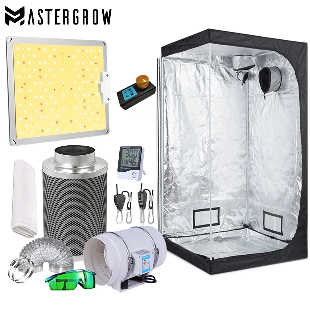 

Full Spectrum Samsung Quantum Led Grow Light 1000W With Dimmer Kit+ 4 inch Governor Fan Carbon Filter Set +Grow Tent GrowBox