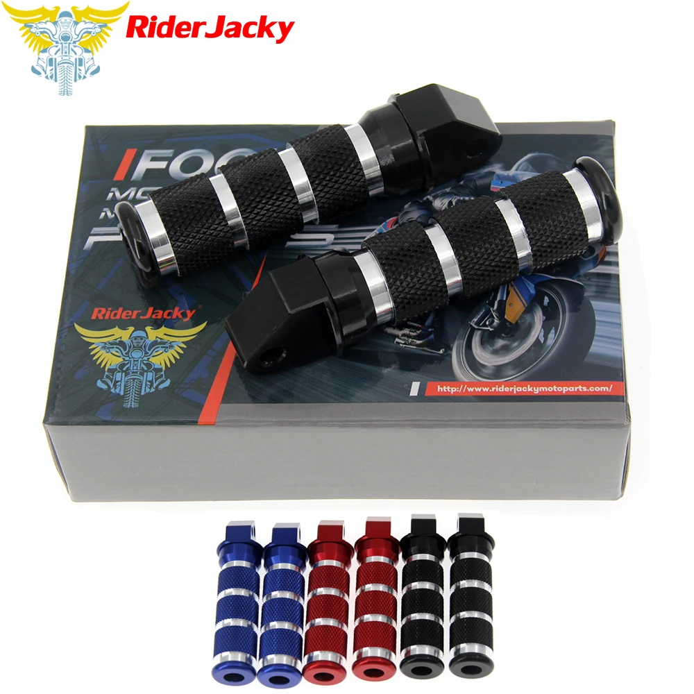 RiderJacky® Round Rear Sport Foot Pegs Back Stands Steps Footrests For Suzuki GSXR1300 GSXR 1300 Hayabusa 1999-2007 04 2005 2006