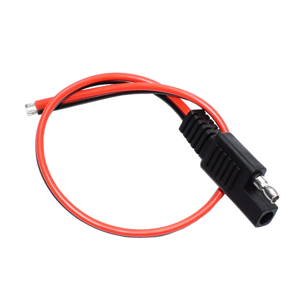 1PC 30cm New SAE Power Automotive Extension Cable 18AWG 30CM 2 Pin With SAE Connector Cable Quick Disconnect Extension Cable