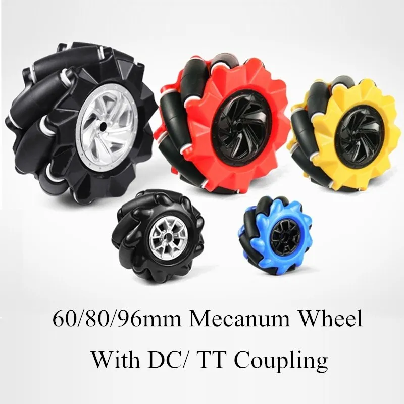 5/10/15KG Load 60/80/96mm Omni Mecanum Wheel For DC/ TT Motors for Arduino Raspberry Pi DIY STEM Robot Car Chassis Toy Parts