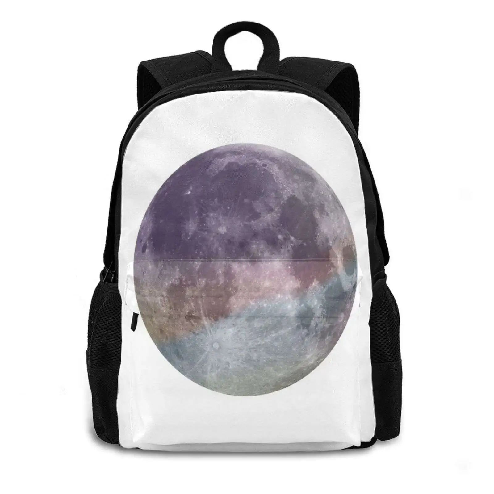 Pastel Full Moon Rucksack Knapsack Storage Bag Backpack Marble Minimalist Minimalistic Minimalist Womens Mens Unisex Crop Top