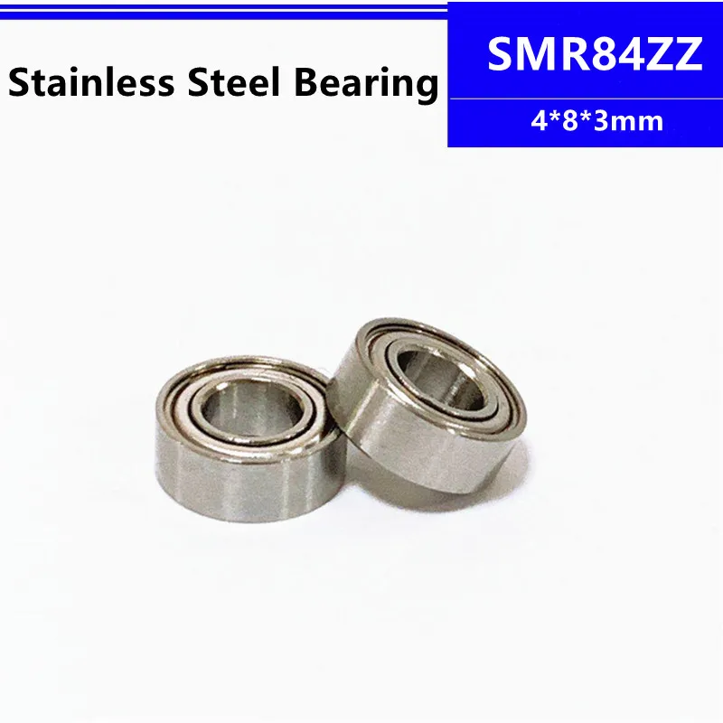 

50/100/500pcs SMR84ZZ 4*8*3mm L-840ZZ stainless steel miniature deep groove ball bearing 4x8x3mm SMR84Z SMR84