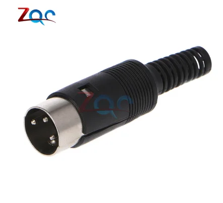 Male/Female DIN Plug Socket Connector 3/4/5/6/7/8 PIN Chassis cable mount connectors 1A 100V AC Straight orientation