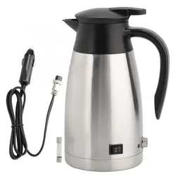 304 Stainless Steel Electric Kettle 1.2L Water Bolier Kettles Portable Coffee Tea Milk Water Heated Teapot For Car Truck 12V 24V