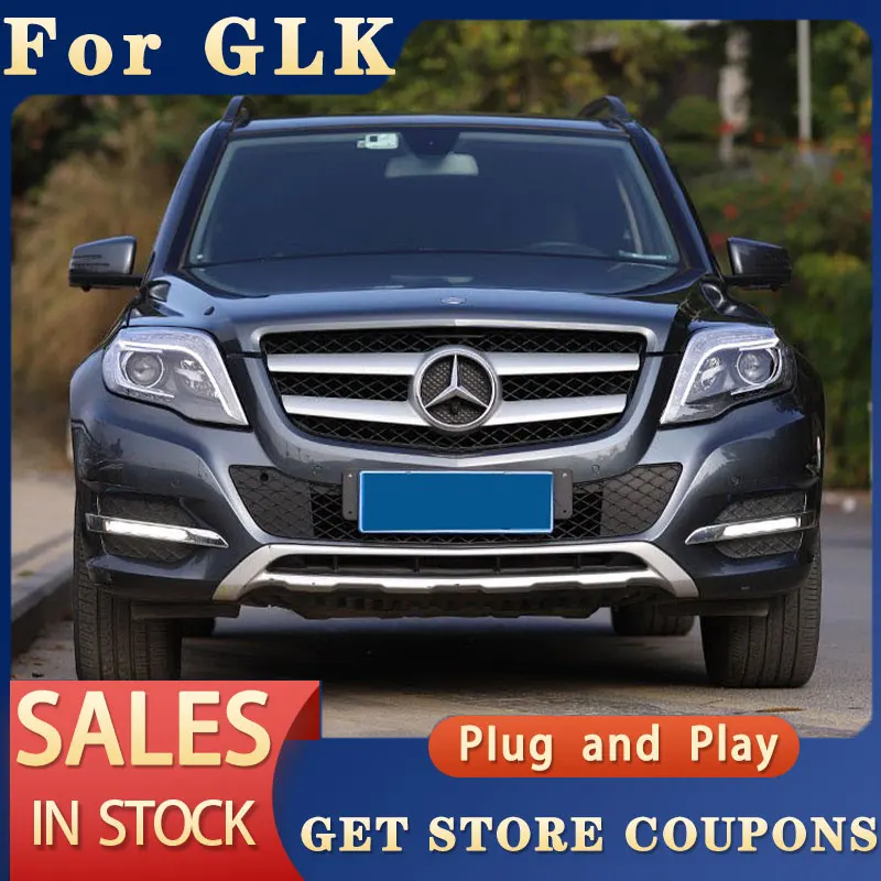 

For Benz GLK300 Head lights 2012-2015 X204 GLK260 LED Head light DRL Dynamic Signal Hid Bi Xenon Auto Accessories