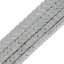 Silver Color Arrows Shape Hematite Natural Stone 4/6/8/10mm Handmade Spacers Charm Bracelet Loose Beads For Jewelry Making Diy