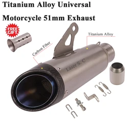 Titanium Alloy Universal Motorcycle S Project Exhaust Escape Modify Muffler Carbon Fiber DB Killer For Z900 CBR650 MT-09 GSXR750