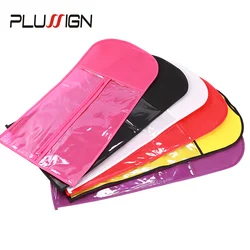 Plussign Wig Storage Bag With Hanger Holder Case Wigs Pouch Water Dust-Proof Organizer Protect For Professional Hair Extensions