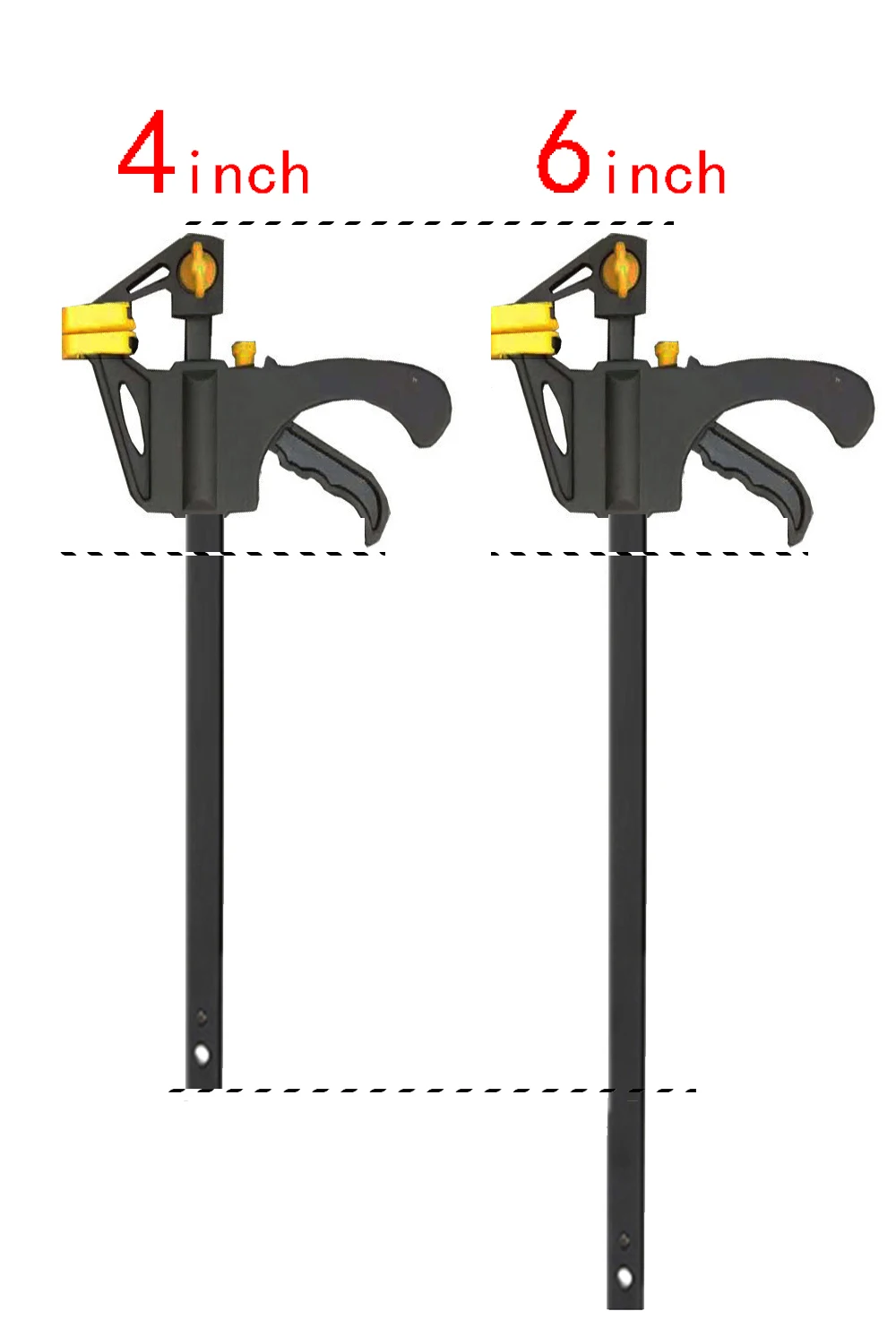 3/4/5pcs 4 inch or 6 inch Woodworking Bar F Clamp Clip Hard Grip Quick Ratchet Release DIY Carpentry Hand Vise Tool 