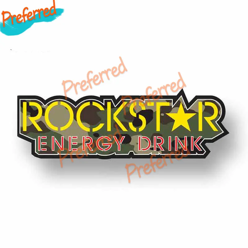 High Quality Rockstar Energy Drink Logo Decal Motocross Racing Laptop Helmet Trunk Wall Vinyl Car Sticker Die Cutting