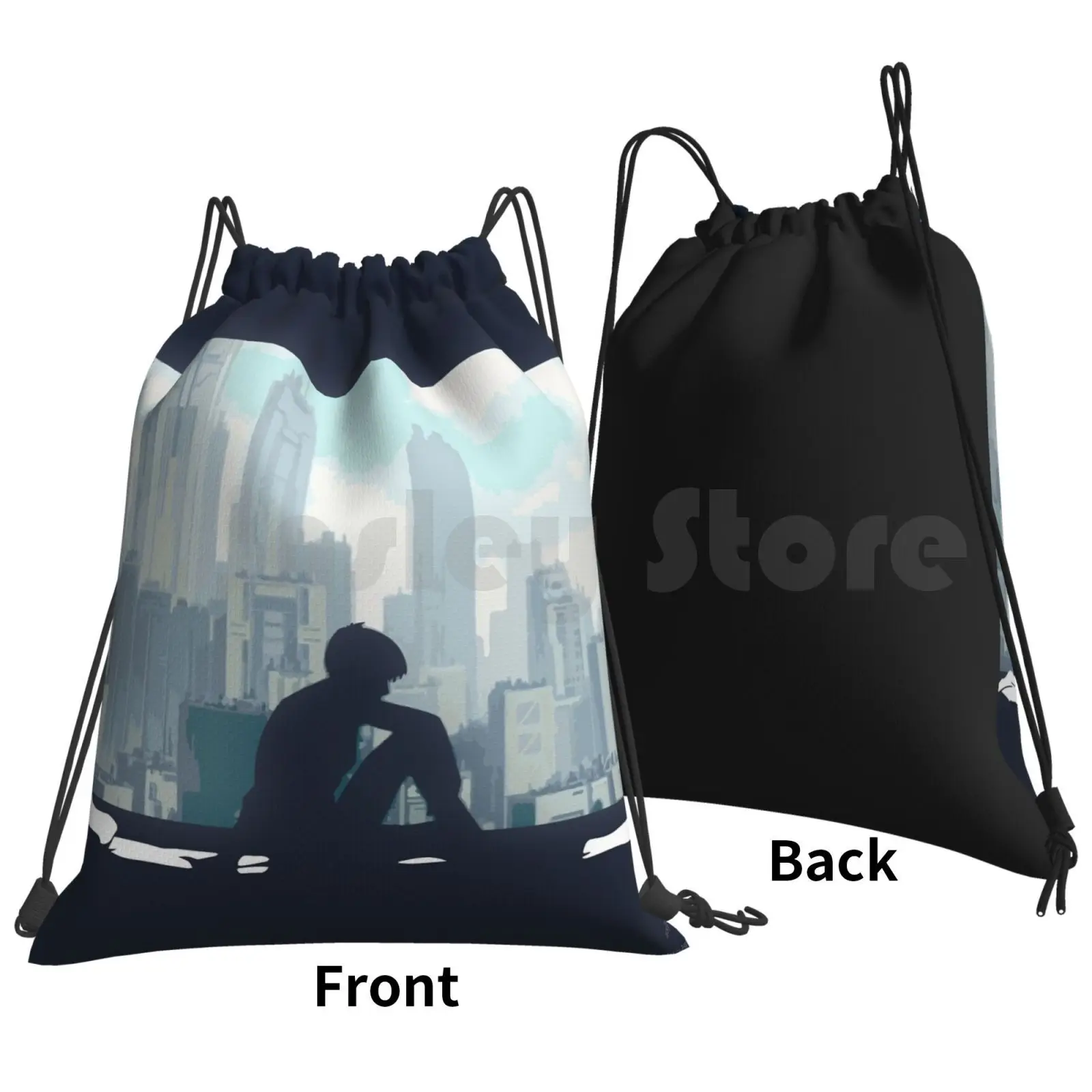 Ghost In The Shell Backpack Drawstring Bag Riding Climbing Gym Bag Ghost In Shell Ghos Shel L Anime Manga Japan Action Drama