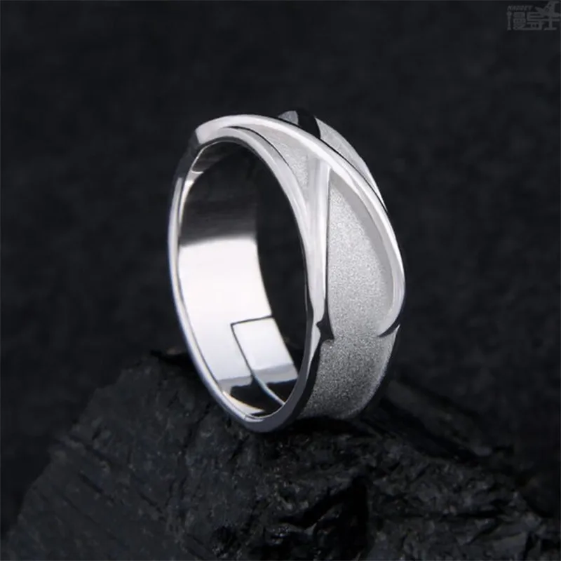 Animation Trinket Time Ring Anime Jewelry Fashion Matte Finger Rings for Women and Men