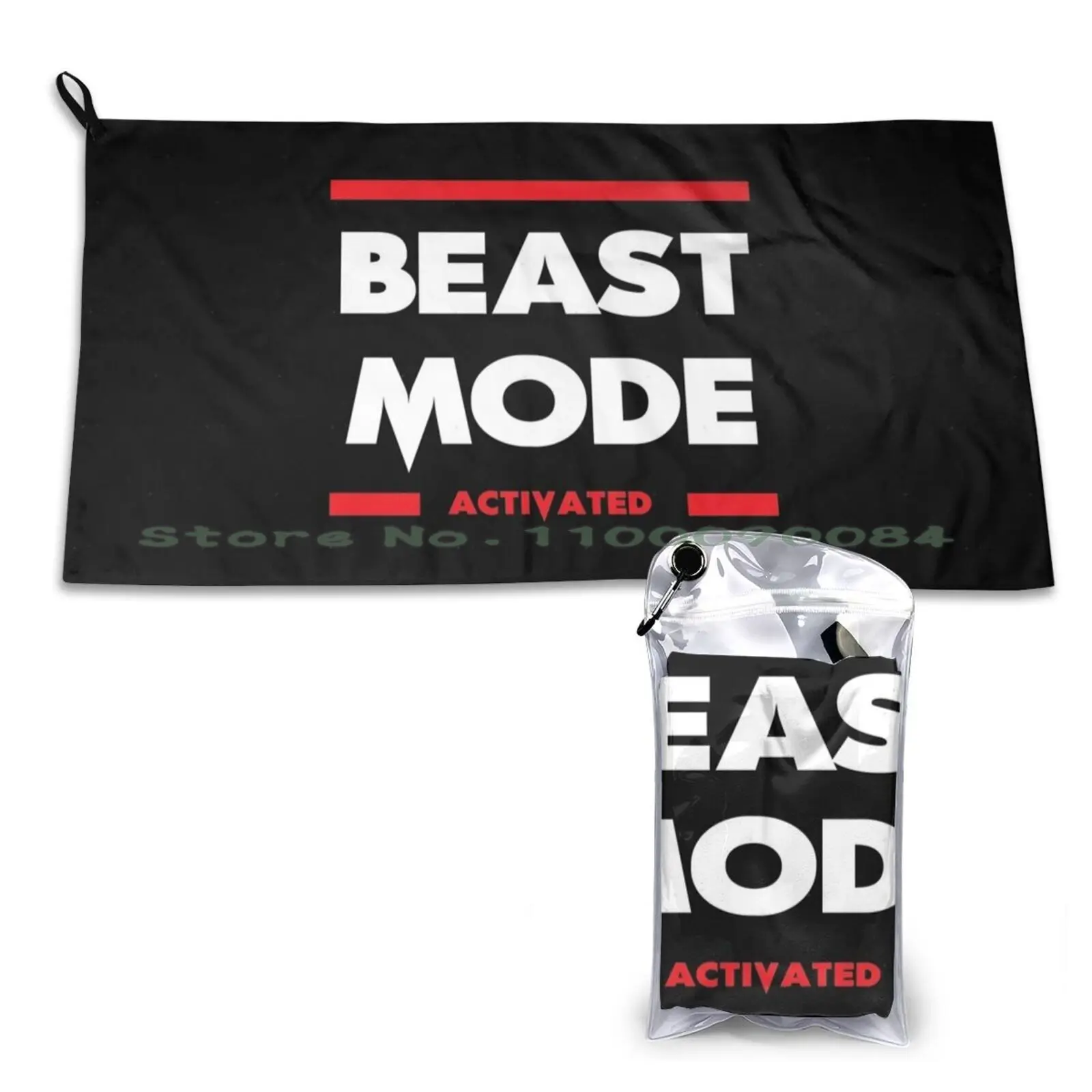 Beast Mode Quick Dry Towel Gym Sports Bath Portable Gym Athlete Aggression Beastmode Colorful Funny Interesting Vibrant Style