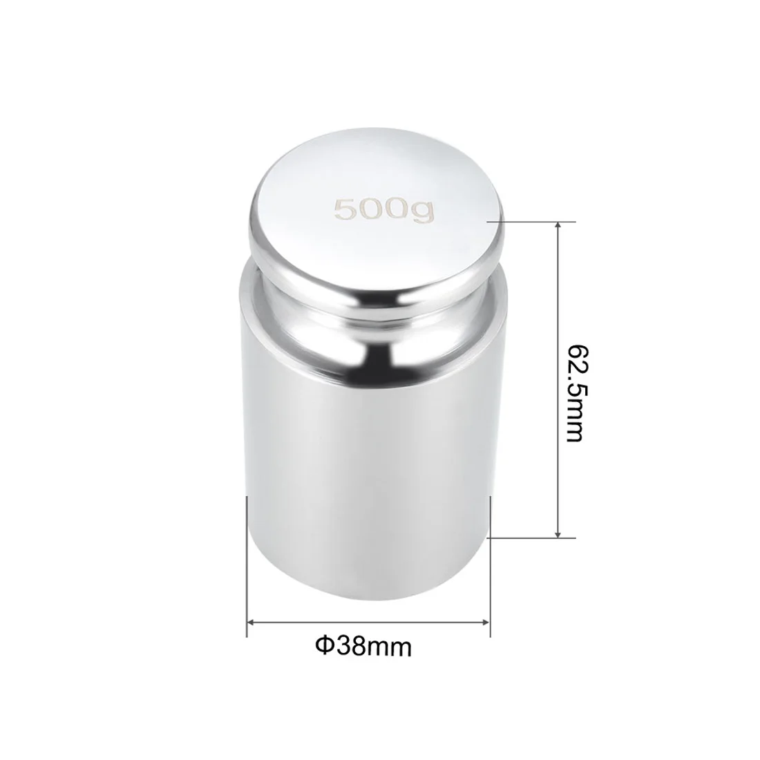 1/2Pcs 500g Gram Calibration Weight Chrome Plated Steel Balance Weighting Tools for Digital Pocket Scale and Jewelry Carat Scale