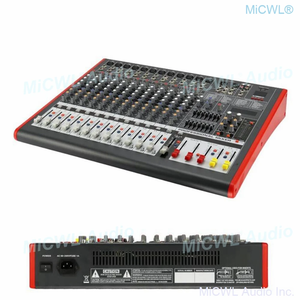 

MiCWL 12 Channel Double Group Audio Mixer Music Recording Mixing Console for Professional Stage Performance Free Shipping