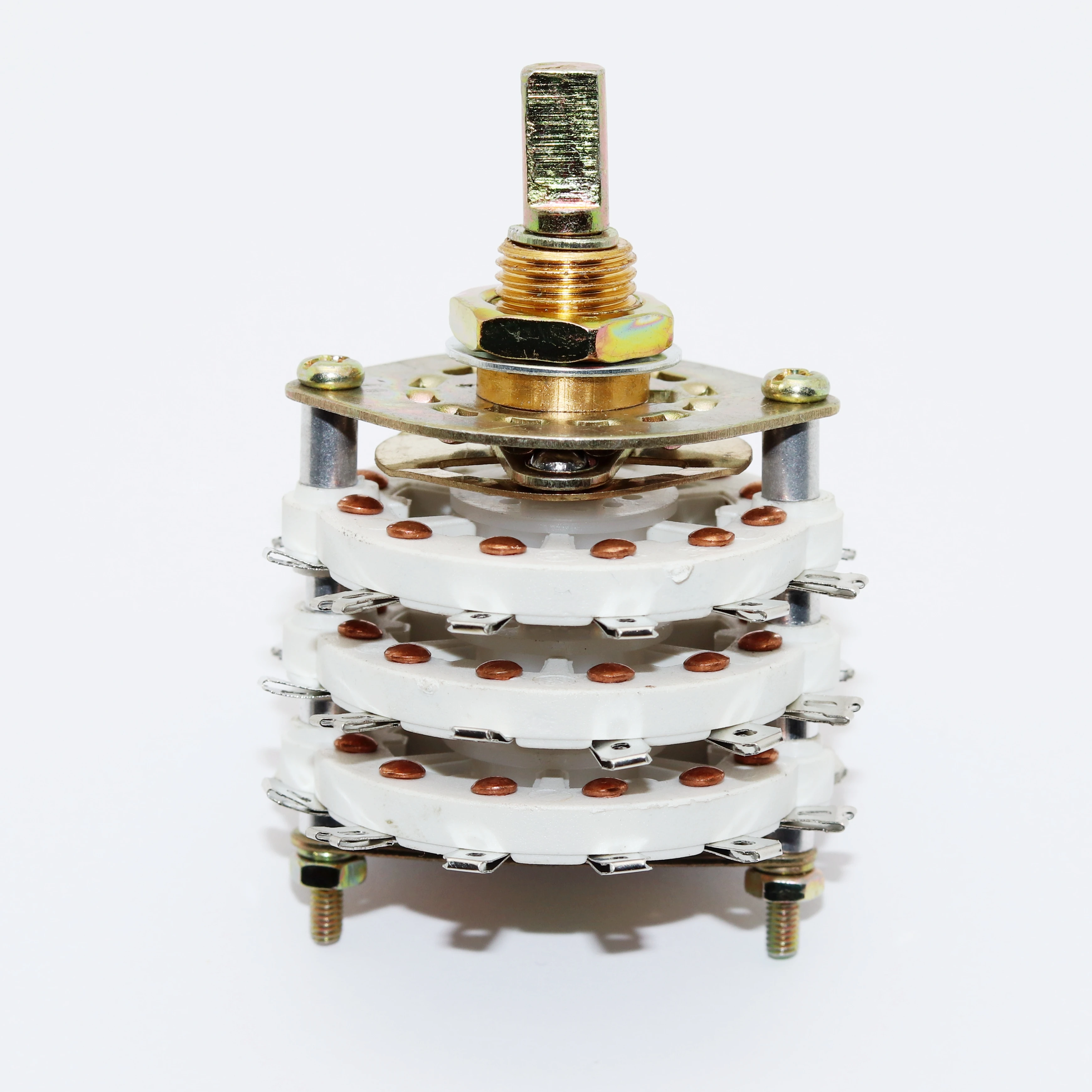 1PCS 3 Deck 6mm Shaft Band Channel Rotary Switch Selecter 3P6T/3P7T/3P8T/3P9T/3P10T/3P11T/6P3T/6P4T/6P5T/9P3T/12P2T Ceramic