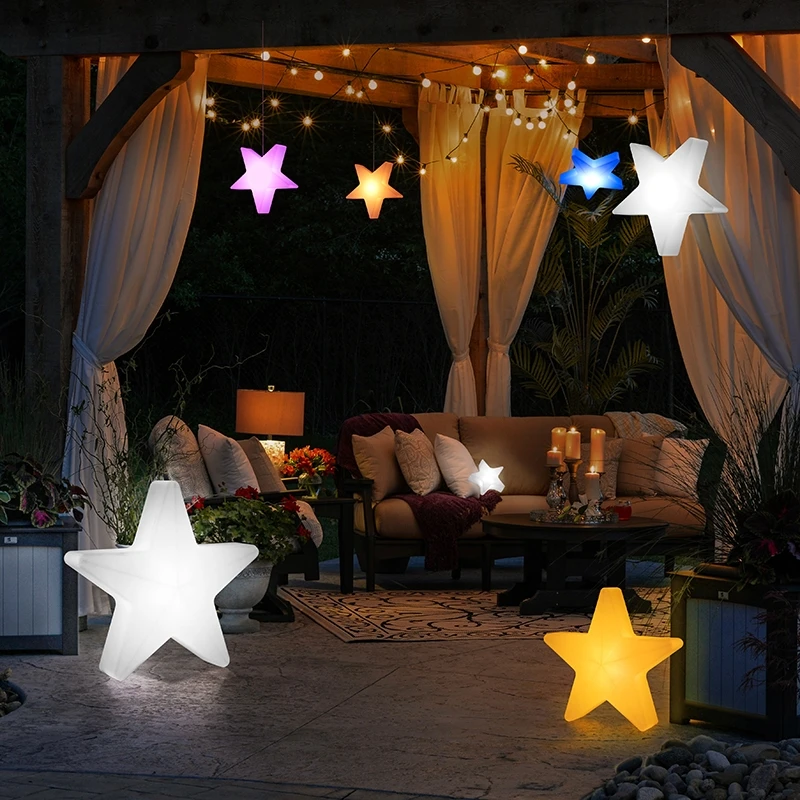 Garden Lights Outdoor Holiday Decoration 2025 LED Lightings Waterproof Star Lamp Party Landscape Lawn Holiday decor