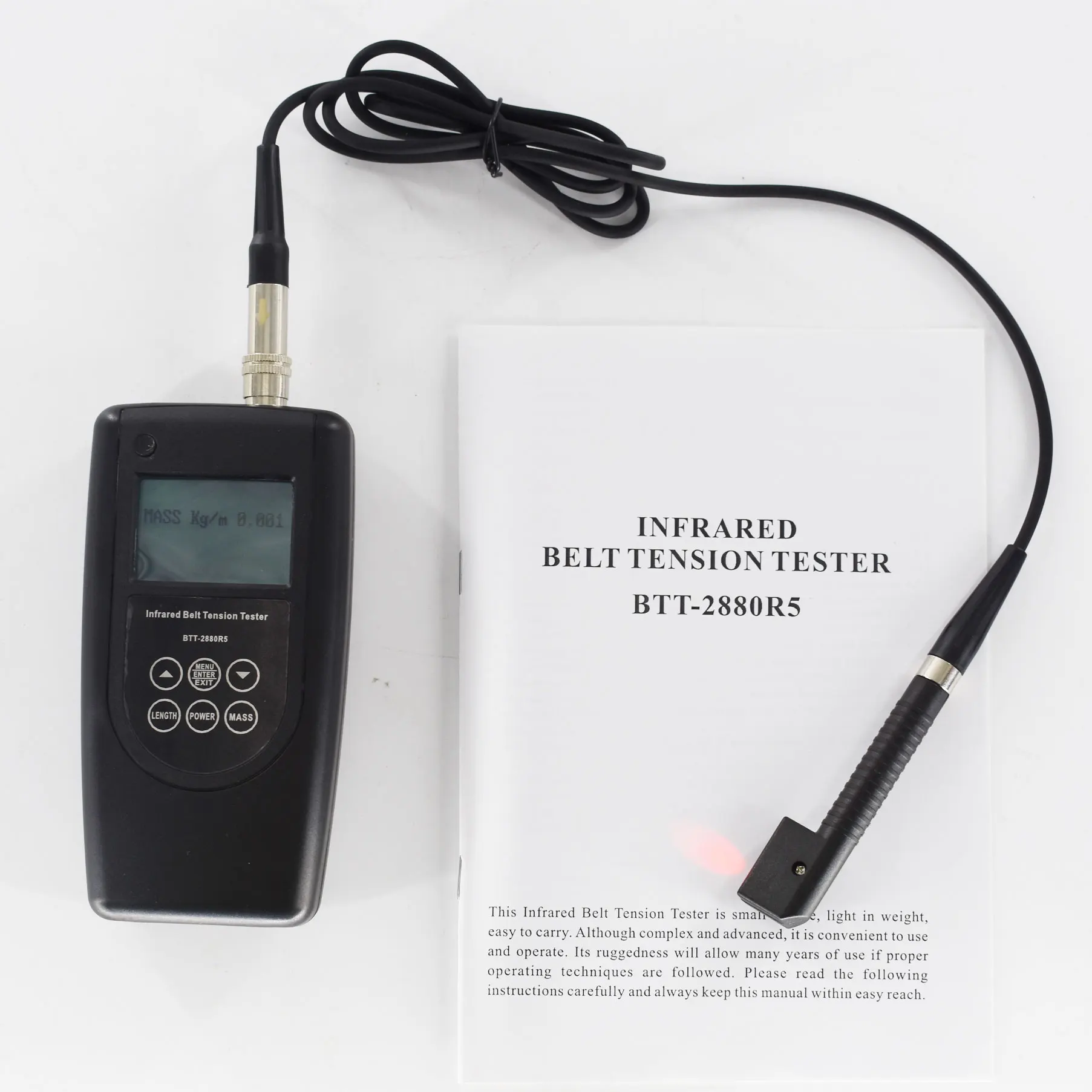 Handheld Infrared Belt Tension Tester, BTT-2880R5, Medir a tensão da correia do motor e outras máquinas rapidamente