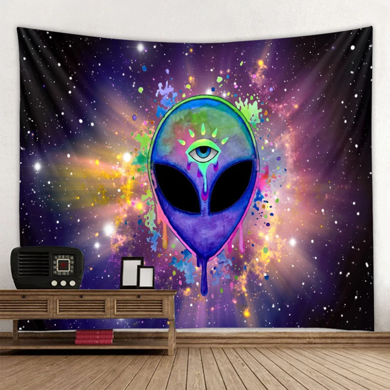 

Wall Tapestry Art Deco Blanket Curtain Picnic Table Cloth Hanging Home Bedroom Living Room Dormitory Decoration Alien