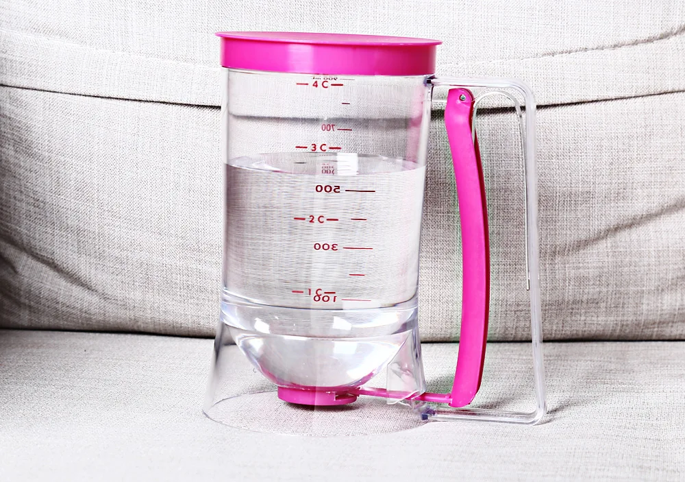 900ml Cake Batter Cream Dispenser Valve Measuring Baking Tool Cup Cake Pancake Muffin Dough Dispenser Funnel  Separator
