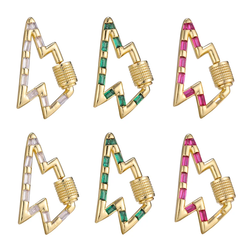 Juya DIY Kreative Medaillon Befestigungen Liefert Schraube Karabiner Anhänger Verschlüsse Zubehör Für Handgemachte Ketten Punk Schmuck Machen – Detail 3