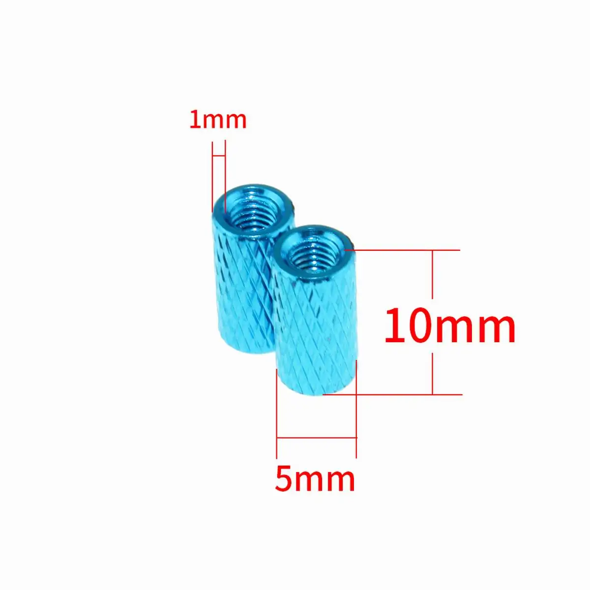 10pcs/lot M3 3mm colourful aluminum knurled spacer standoff m3x10/15/20/25/28/30/35/37/40/45/50 for FPV Quadcopter Drone RC DIY