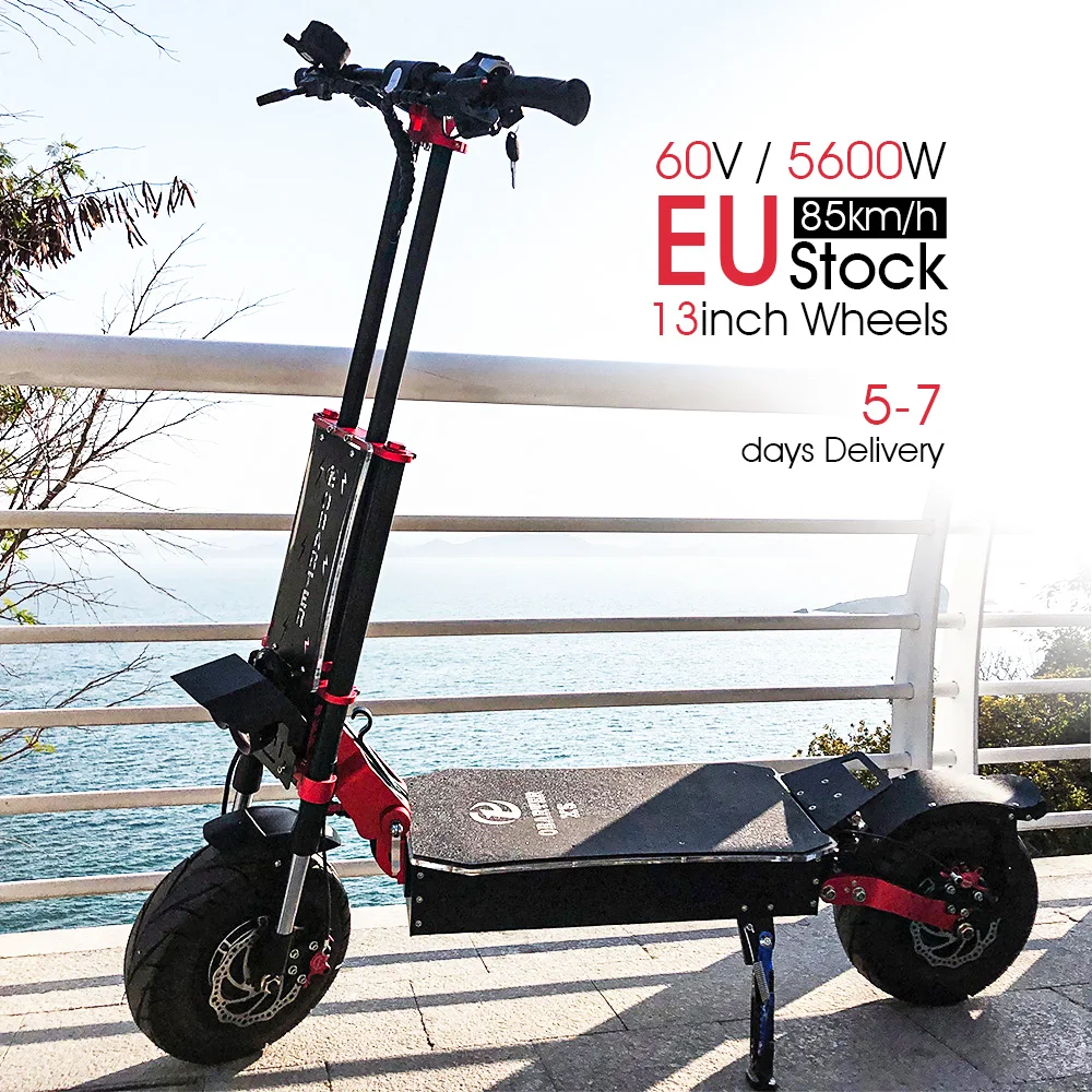 EU Stock OBARTER X5 60V 5600w Powerful Motor 13inch Fat Wheel Electric Scooter for Adults E Scooters