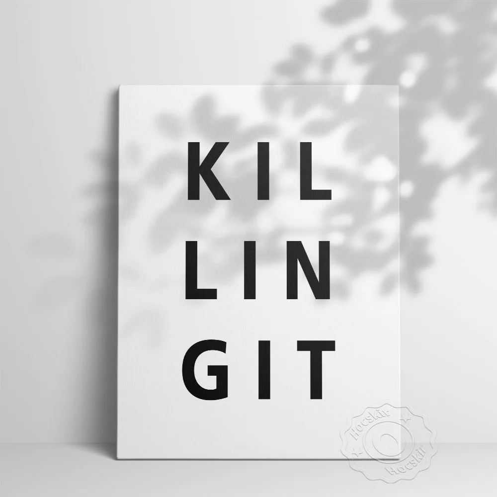 ملصق لوحة قماشية على شكل حروف الأبجدية من Kil Lin Git، صورة جدارية لديكور غرفة المعيشة الحديثة، نص ملهم، مطبوعات فنية بسيطة،