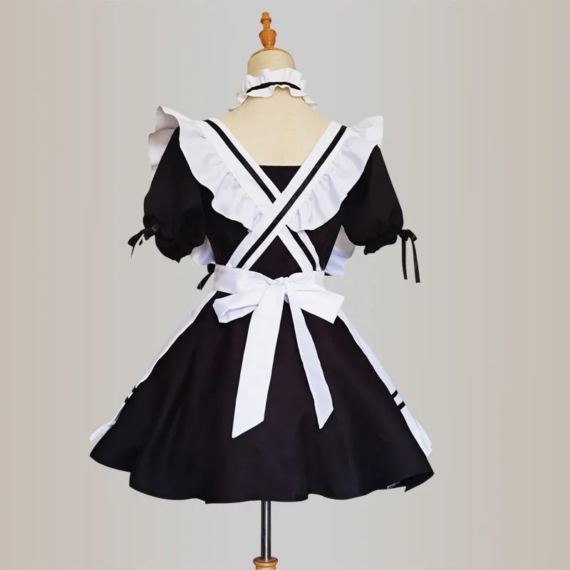 New Black Lolita dress Summer Vintage Kawaii Cute Women student stitching Bow Back cute