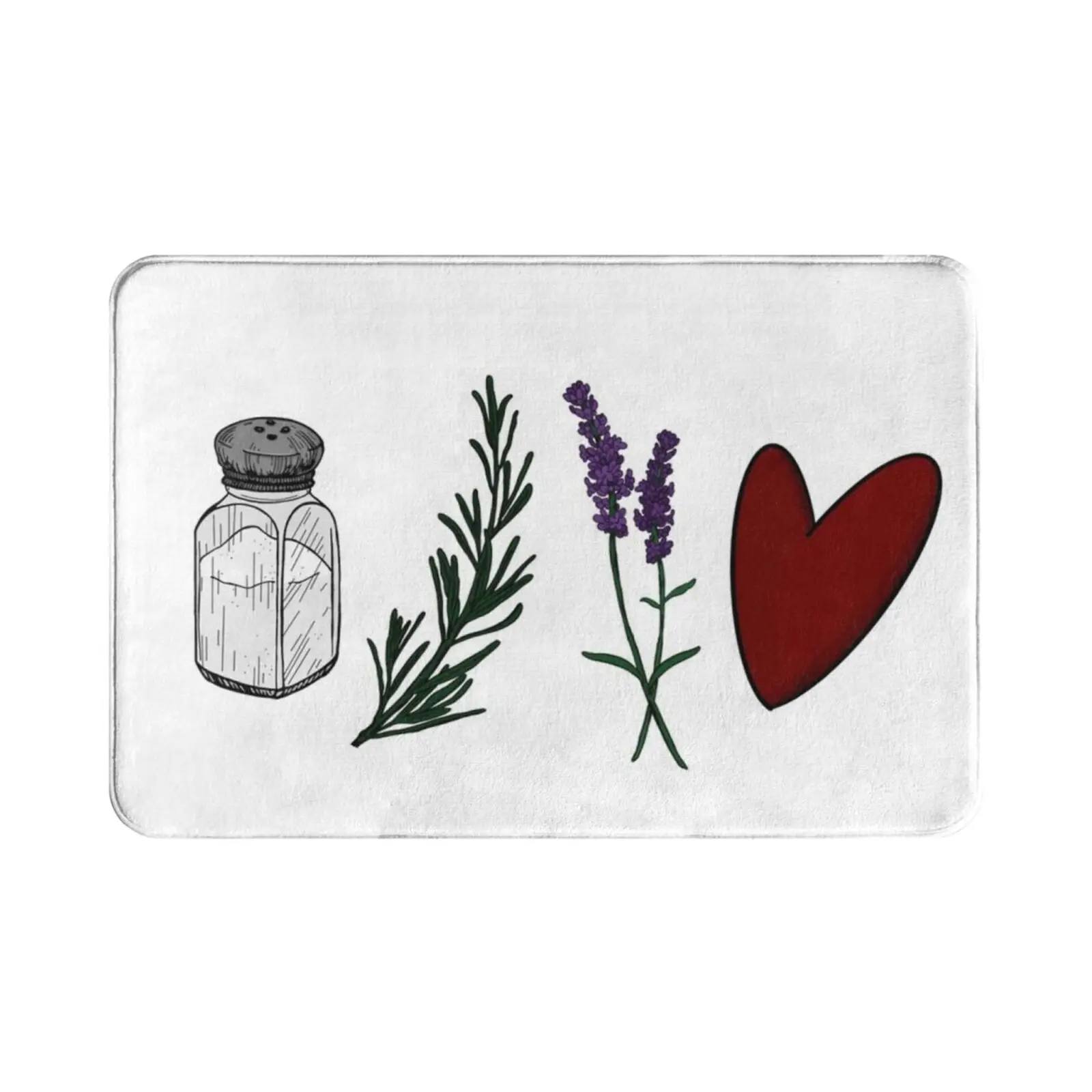 Salt , Rosemary , Lavender , & Love Carpet Mat Rug Cushion Soft Non-Slip Practical Magic Movie Quotes Salt Rosemary