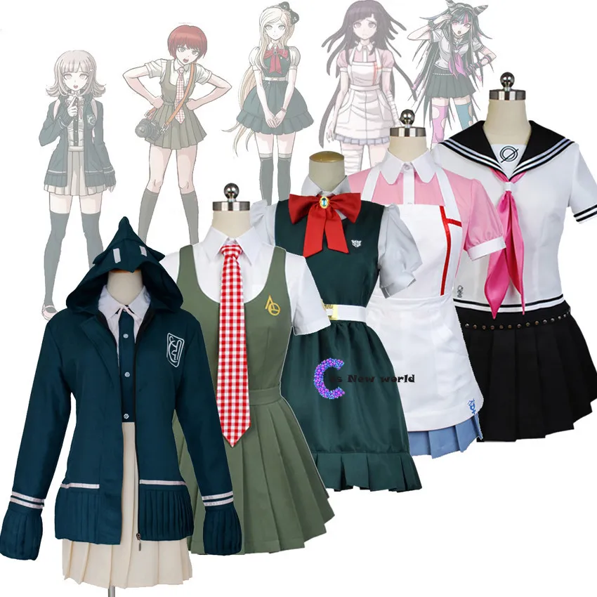 

Anime Danganronpa 2 Nanami Chiaki Koizumi Mahiru Mikan Tsumiki Cosplay Costume Mioda Ibuki Uniform Full Set Clothes