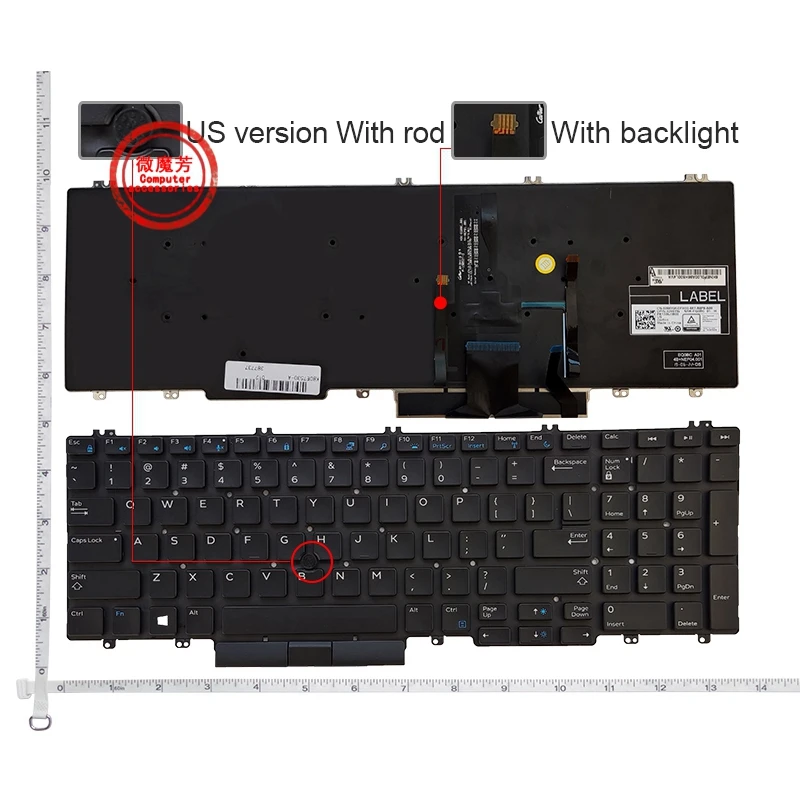 NEW US laptop keyboard For DELL PRECISION 15-7530 M7530 E7530 7730 7740 7530 7540 Backlit English Black Keyboard