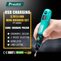 Pro'sKit PT-5205U 3.7V USB Charging Electric Grinder Set Mini Electric Drill Screwdriver Engraver For Grinding Milling Polishing