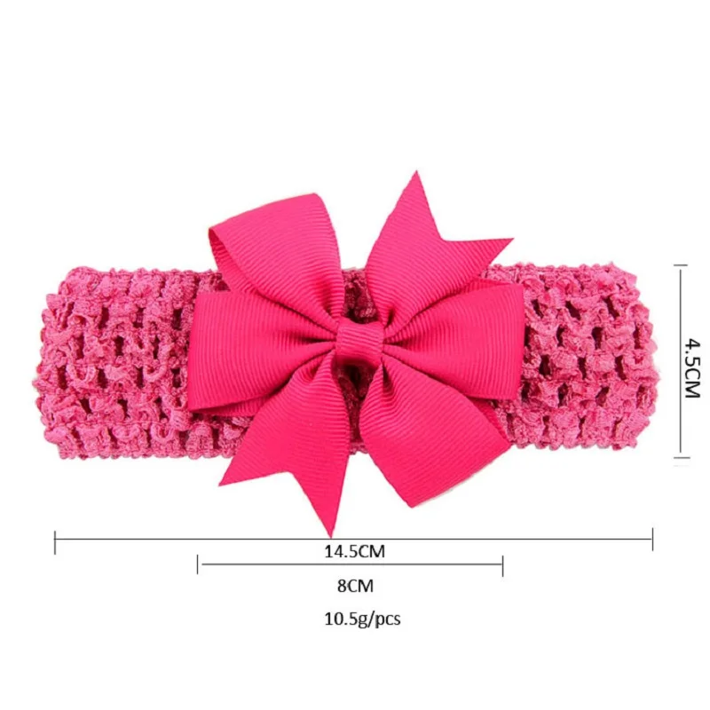 Princess Double Usage Detachable Elastic Bowknot Headbands Girls Solid Colorful Bow Hair Clips Kids Hairpins Hair Accessories