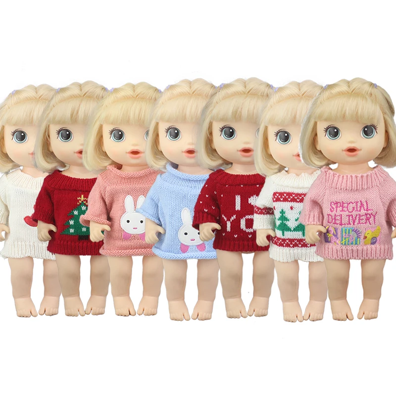 New Lovely Sweater  for 12 Inch 30CM  baby alive doll Toys Crawling Doll accessories