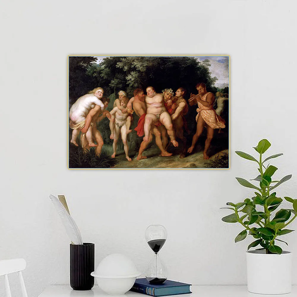 Peter Paul Rubens《Bacchanalia》Canvas Art Oil Painting Artwork Poster Picture Backdrop Wall Hanging Decor Home Decoration