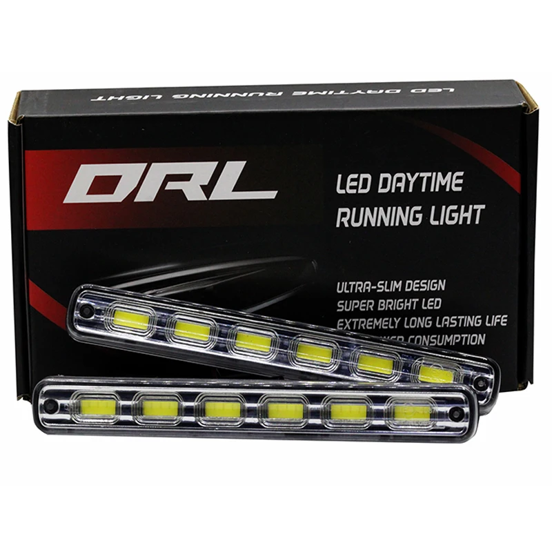 2Pcs/Pair Car LED DRL High Bright COB Fog Lamp Auto LED Daytime Running Light With On/Off Function 100% Waterproof