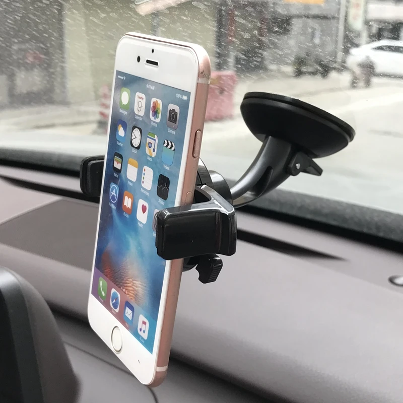 Car Phone Holder Bracket Mount Cup Holder Universal Car Window Mount Mobile Suction Windshield Phone Locking Car-Accessories