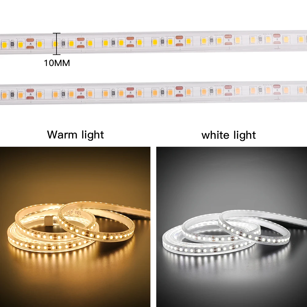 Dimmable LED Strip Light DC 12V 24V 2835 SMD 120Leds/m IP67 Waterproof LED Ribbon Flexible LED Tape Rope Light 3000K 4000K 6000K