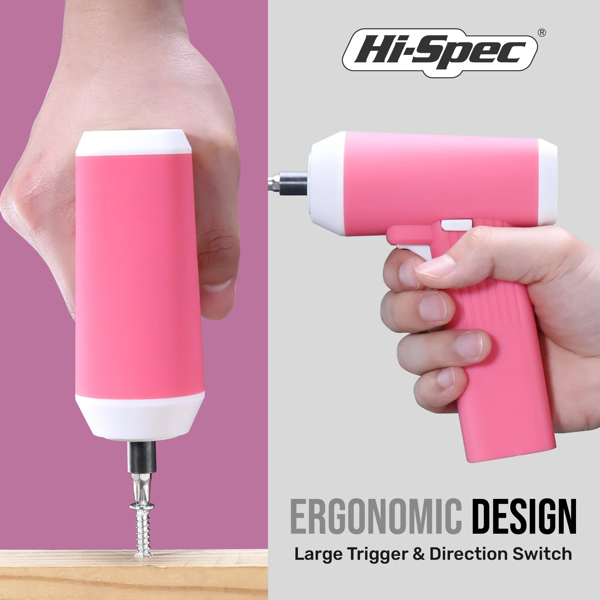 Imagem -04 - Oi-especs Lindo Rosa Chave de Fenda Elétrica Kit Requintado Senhora Meninas Broca Conjunto de Ferramentas Eléctricas sem Fio para Casa Crianças Feminino