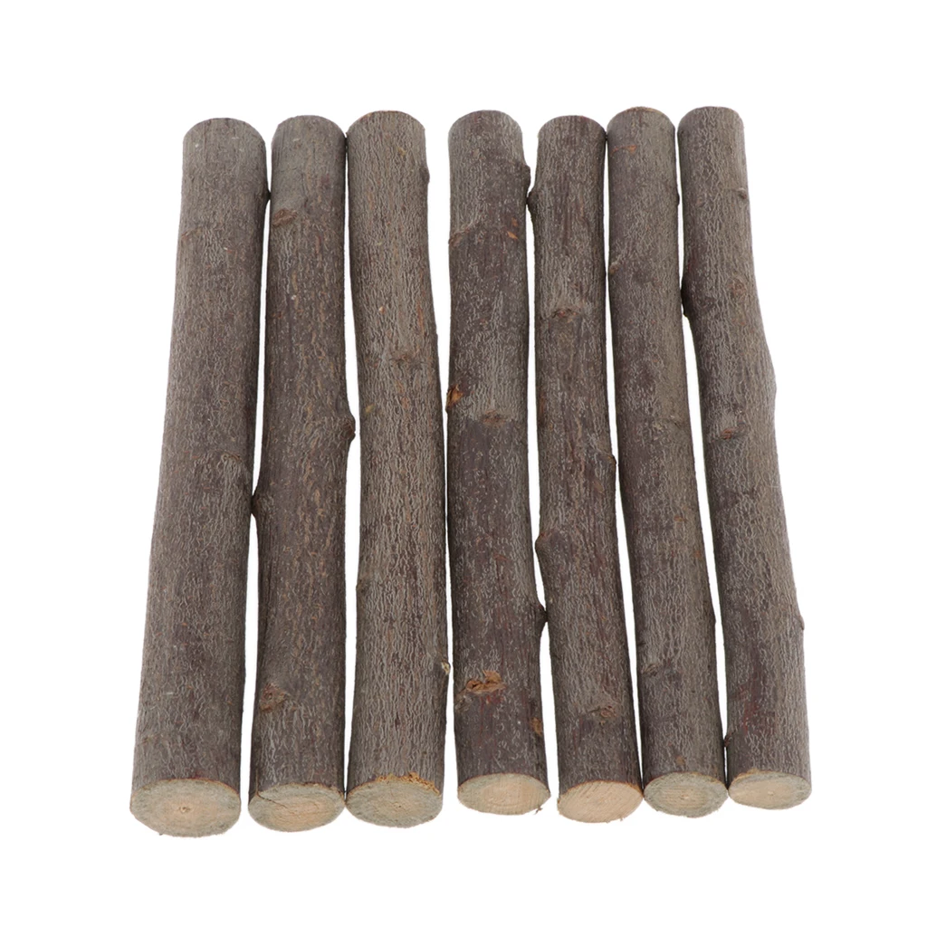 7x Wood Sticks Dowel Rustic Branches Woodworking Modelling Arts Projects