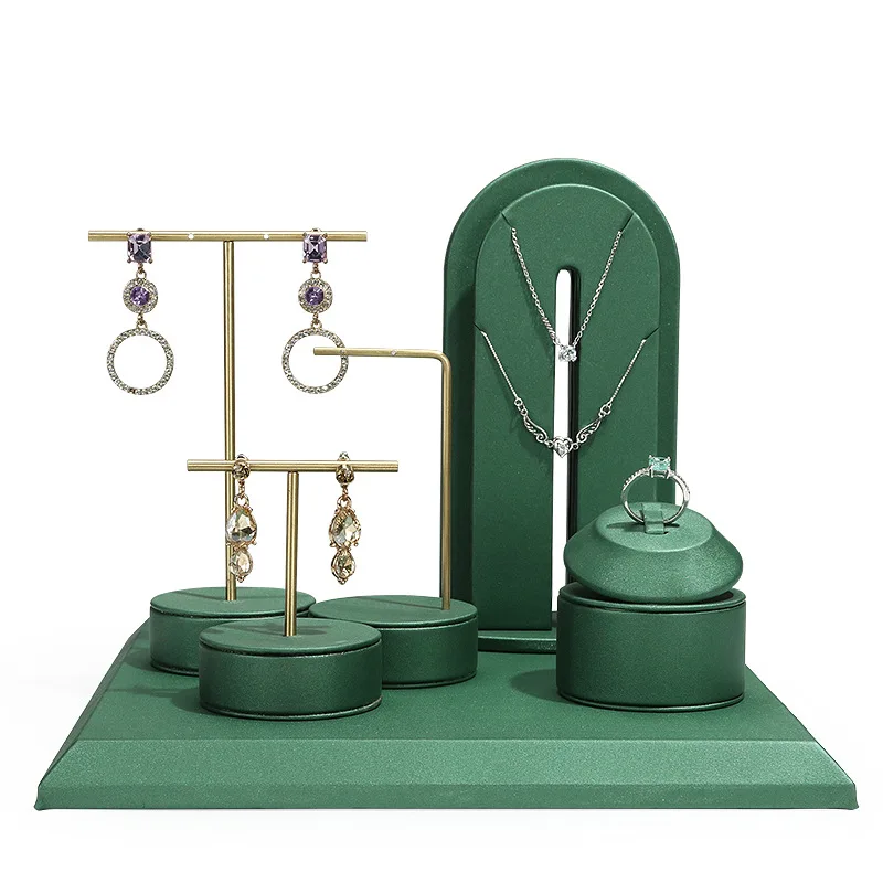 Jewelry display stand metal green earrings display stand jewelry props show earrings display stand stock