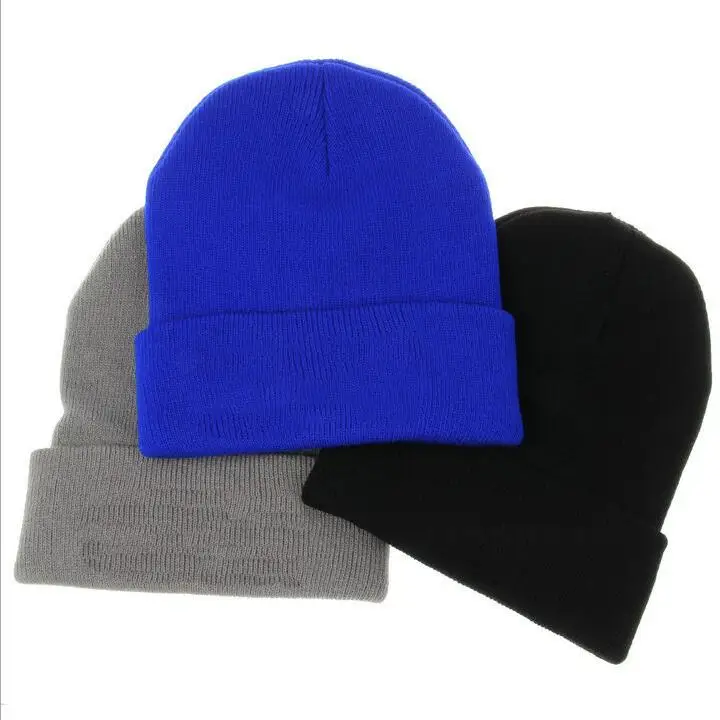 Winter Hats for Unisex New Beanies Knitted Solid Cute Hat Lady Autumn Female Beanie Caps Warmer Bonnet Men Casual Cap Wholesale