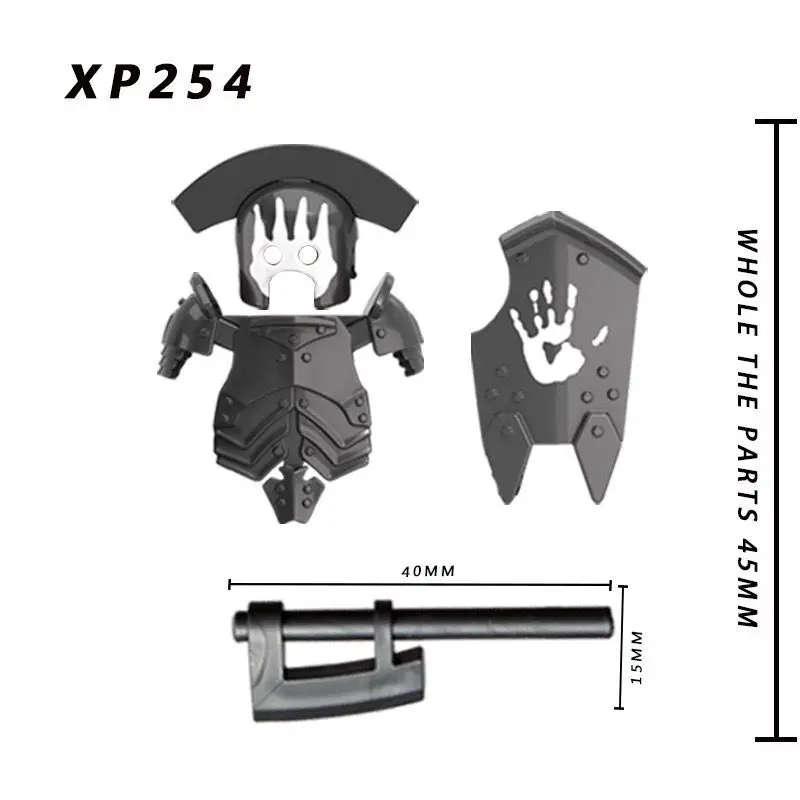 Building Blocks Medieval Accessories Figures Soldier Arevil Spirit My Fight Knives and Swords Weapon Command Flag Kids Toys