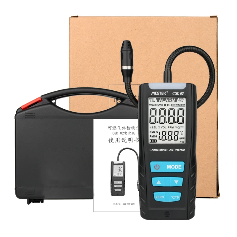 Luchtkwaliteit Monitor Gasdetector Handheld Mini Brandbaar Gas Sensor Analyzer Gevaarlijk Gaslek CGD01/CGD02