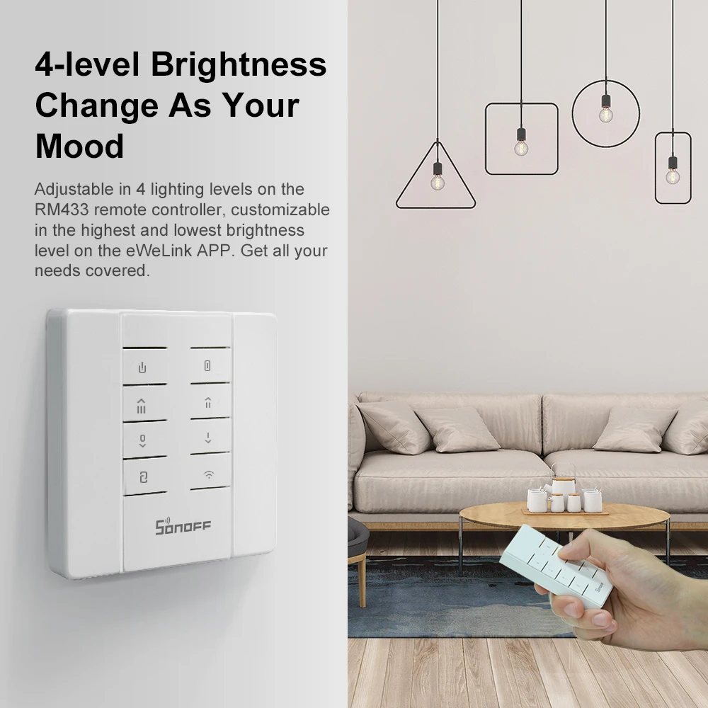 SONOFF D1 Smart Light Dimmer 433Mhz RF Switch Light Brightness Adjustable with Remote  eWeLink Voice Control Google Home Alexa - Image 3