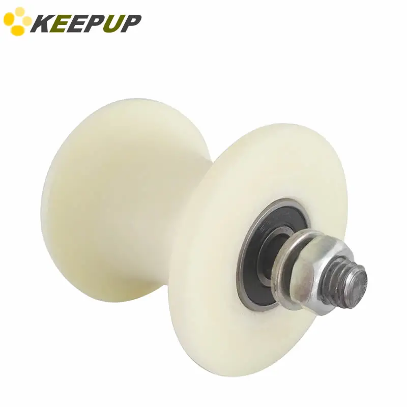 PP Pulley,Polypropylene bearing roller , U-shaped Track groove wheel, for 40mm and 50mm diameter tube rod