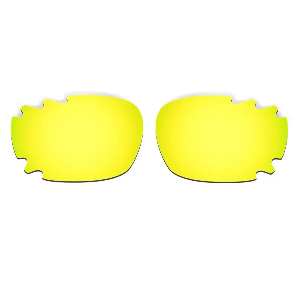 HKUCO For Jawbone-Vented Sunglasses Replacement Polarized Lenses 2 Pairs - Gold & Green